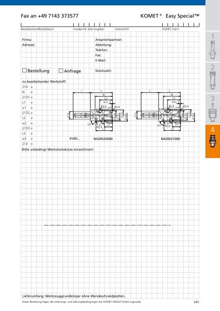 Katalog Bohrungsbearbeitung Kapitel Easy Special - komet group