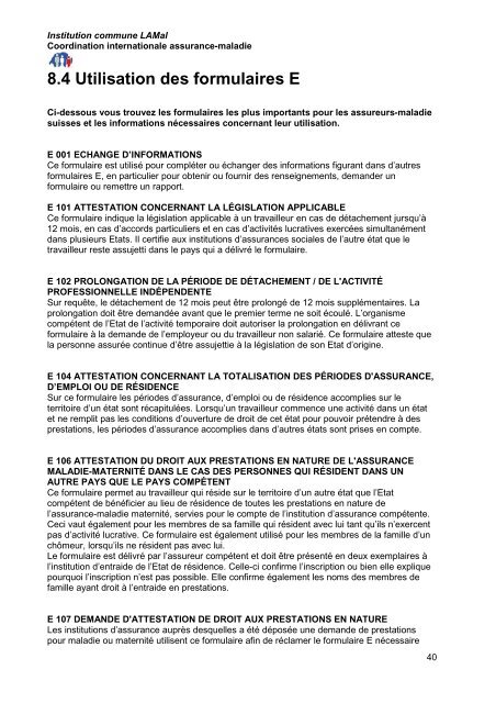 Brochure: les effets de l'Accord sur la - Gemeinsame Einrichtung KVG