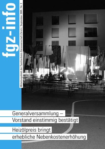 fgz-info - Familienheim-Genossenschaft Zürich