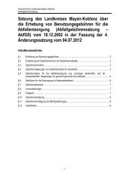 Abfallgebührensatzung - Kreisverwaltung Mayen Koblenz