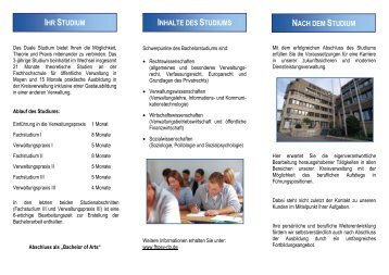 Flyer zum Bachelor-Studiengang - Kreisverwaltung Mayen Koblenz