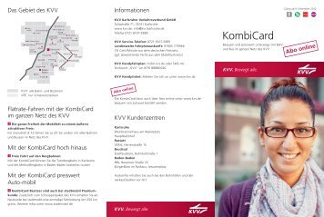 KombiCard - KVV - Karlsruher Verkehrsverbund