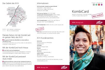 KombiCard - KVV - Karlsruher Verkehrsverbund