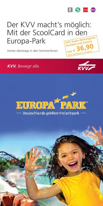 Der KVV macht's möglich: Mit der ScoolCard in den Europa-Park