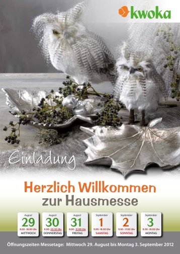 zur Hausmesse Herzlich Willkommen - Kwoka Floristik Handels GmbH