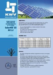 solarVill® Xs PV1-f - KWV Kabelwerke Villingen GmbH