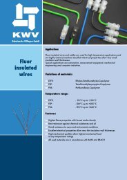 Fluor insulated wires - KWV Kabelwerke Villingen GmbH