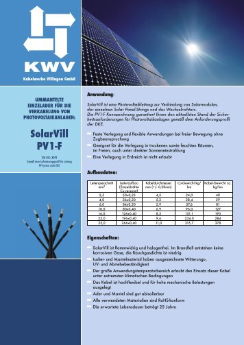 1077-KWV Produktblatt SolarVill_D.indd - KWV Kabelwerke ...