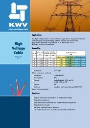 High Voltage Cable - KWV Kabelwerke Villingen GmbH