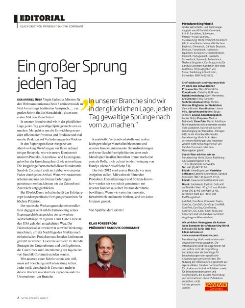 Metalworking World 2/2012 - Sandvik Coromant