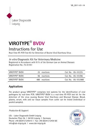 VIROTYPE® BVDV Manual - Labor Diagnostik GmbH