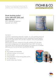 Drum heating jacket series KM-HJD-250S and KM-HJD-450