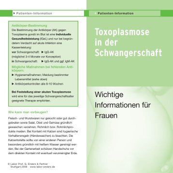 Toxoplasmose in der Schwangerschaft - Labor Enders & Partner
