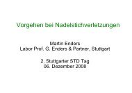 Vorgehen bei Nadelstichverletzungen - Labor Enders & Partner