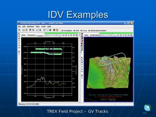 Integrated Data Viewer The Integrated Data Viewer - IDV