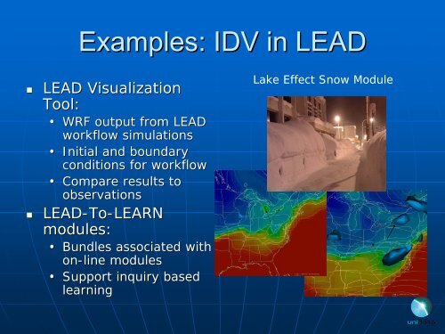 Integrated Data Viewer The Integrated Data Viewer - IDV