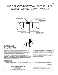 MODEL GFST/GFSTW-100 THRU 200 INSTALLATION ...