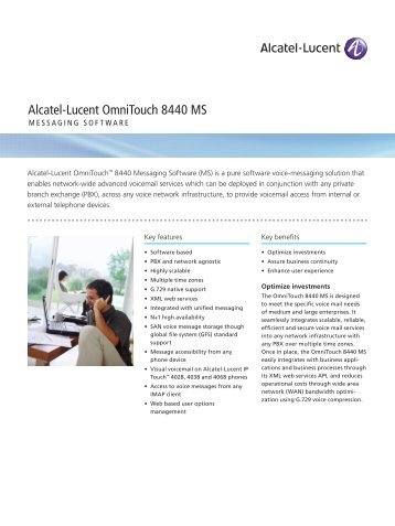 Alcatel-Lucent OmniTouch 8440 MS - Alcatel-Lucent Enterprise
