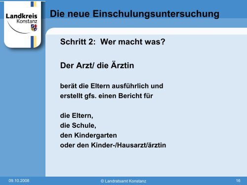 Die neue Einschulungsuntersuchung - im Landkreis Konstanz