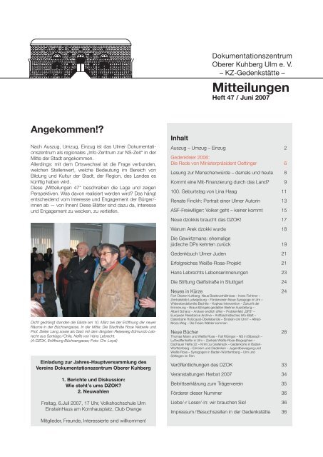 Mitteilungen / Heft 47 / Juni 2007 (PDF) - Dokumentationszentrum ...