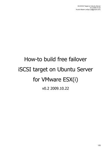 How-to build free failover iSCSI target on Ubuntu Server for ...