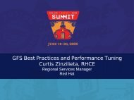 GFS Best Practices and Performance Tuning Curtis ... - Red Hat