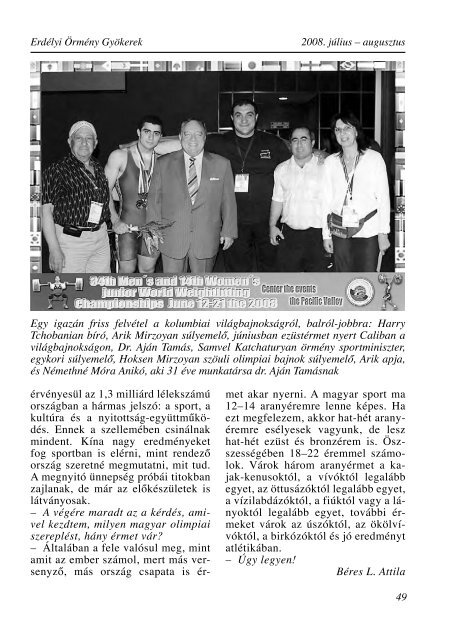 Örmény kultúra hete 2008 - EPA