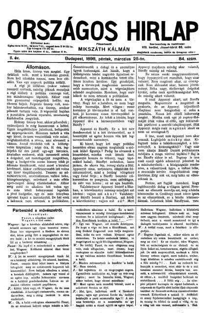 Országos Hirlap 1898. II. évf. 84. sz. (1898. márczius 25.) - EPA
