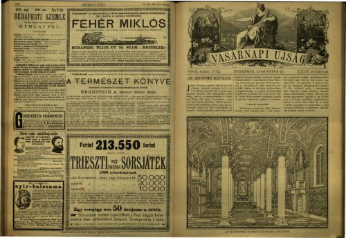 Vasárnapi Ujság 1882. 29. évf. 33. sz. augusztus - EPA
