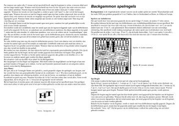 Spelregels voor Backgammon / Tric-Trac / Jaquet - HOT Games