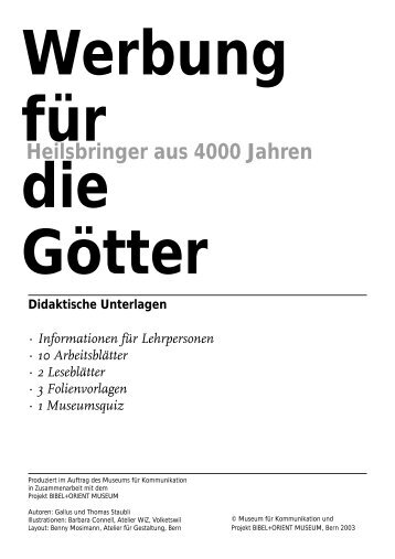 Werbung für die Götter - Freiburg, Bibel und Orient Museum