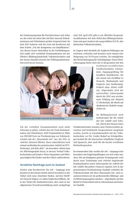 Jahresbericht 2010 / 2011 - Landesverband der Volkshochschulen ...