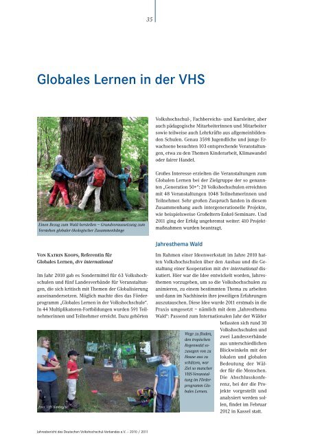 Jahresbericht 2010 / 2011 - Landesverband der Volkshochschulen ...