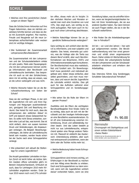 mitteilungsblatt der gemeinde fehraltorf