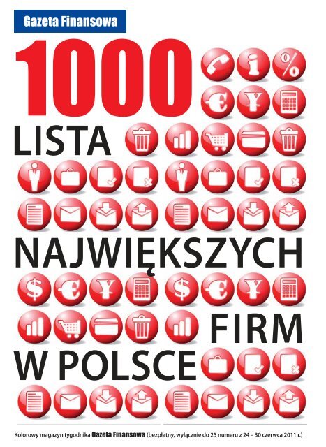 1000 największych firm w polsce - Gazeta Finansowa