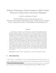 Software Performance Characterization of Block Cipher Structures ...