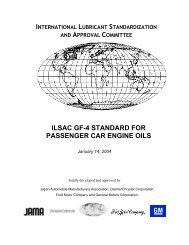ILSAC GF-4 STANDARD FOR PASSENGER CAR ENGINE OILS