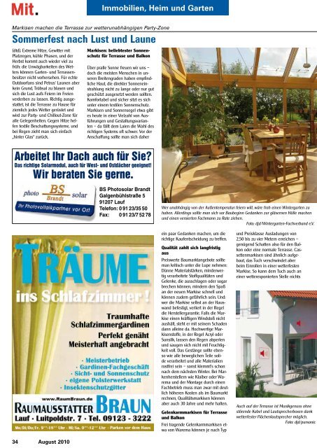 Immobilien, Heim und Garten - Mitteilungsblatt