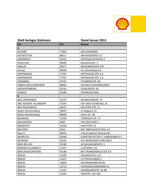 Download Shell Autogas Stationen Stand Januar 13 Pdf