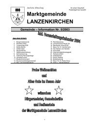 Gemeinde-Info 5/2003 - Lanzenkirchen