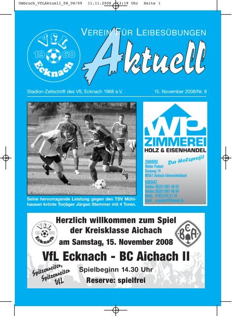 Umbruch_VfLAktuell_08_08/09 - VfL Ecknach