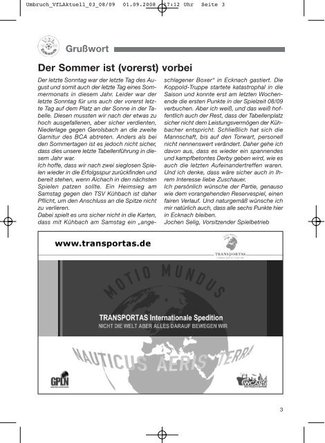 Umbruch_VfLAktuell_03_08/09 - VfL Ecknach