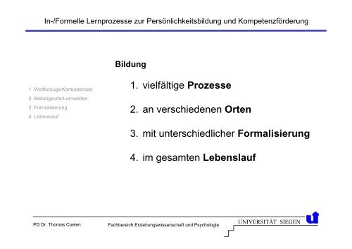 In-/Formelle