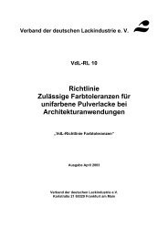 VdL-Richtlinie 10 Farbtoleranzen - VdL Verband der Lackindustrie e.V.