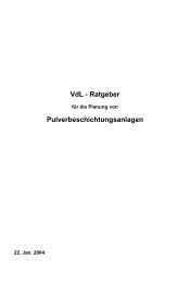 VdL-Ratgeber für die Planung von Pulverbeschichtungsanlagen