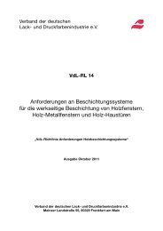 VdL-Richtlinie 14 Anforderung an Beschichtungssysteme für  die