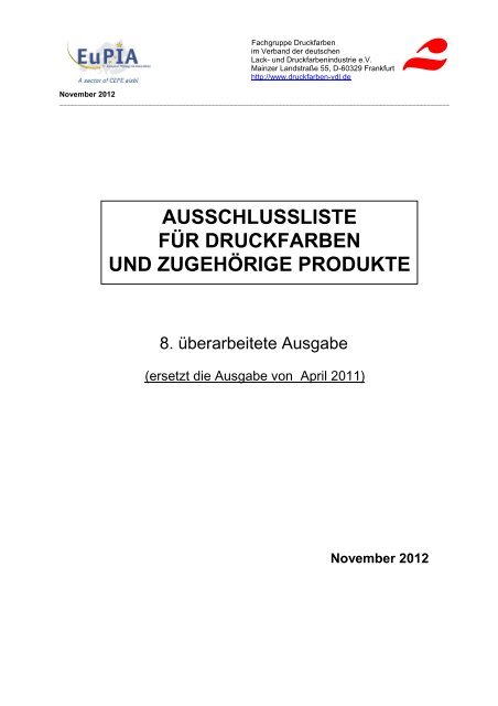 Ausschlussliste für Druckfarben und zugehörige Produkte.pdf - Eupia