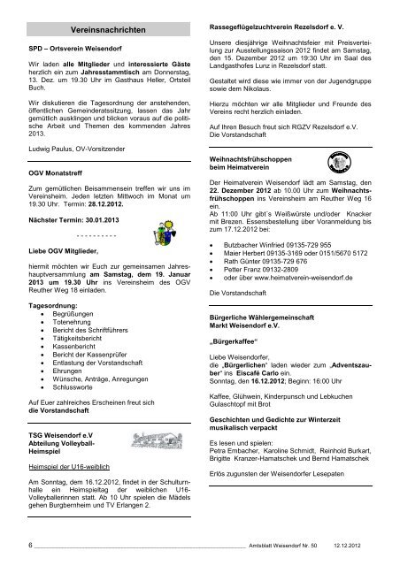 AMTSBLATT - Gemeinde Weisendorf