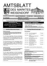 AMTSBLATT - Gemeinde Weisendorf