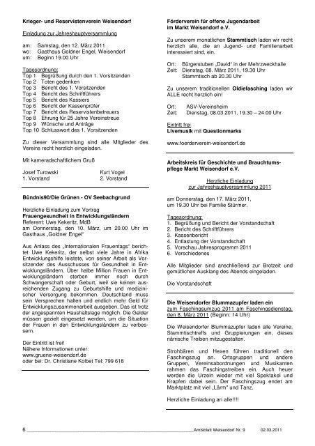 AMTSBLATT - Gemeinde Weisendorf